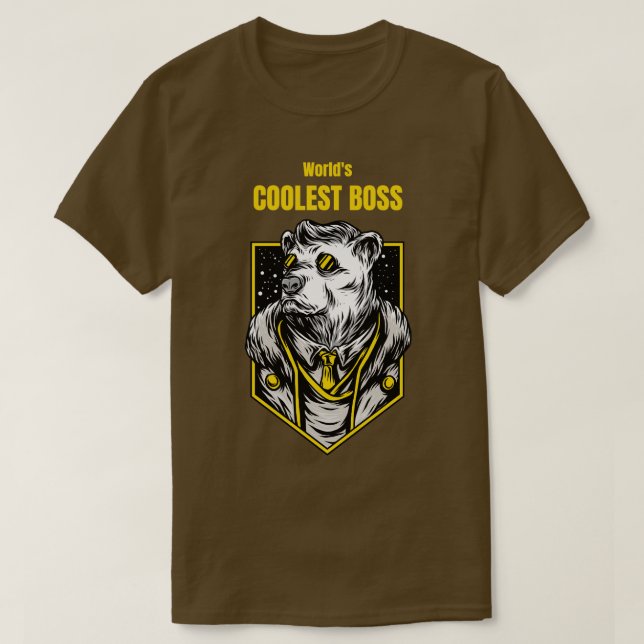 Worlds Coolest Boss T-Shirt (Design Front)