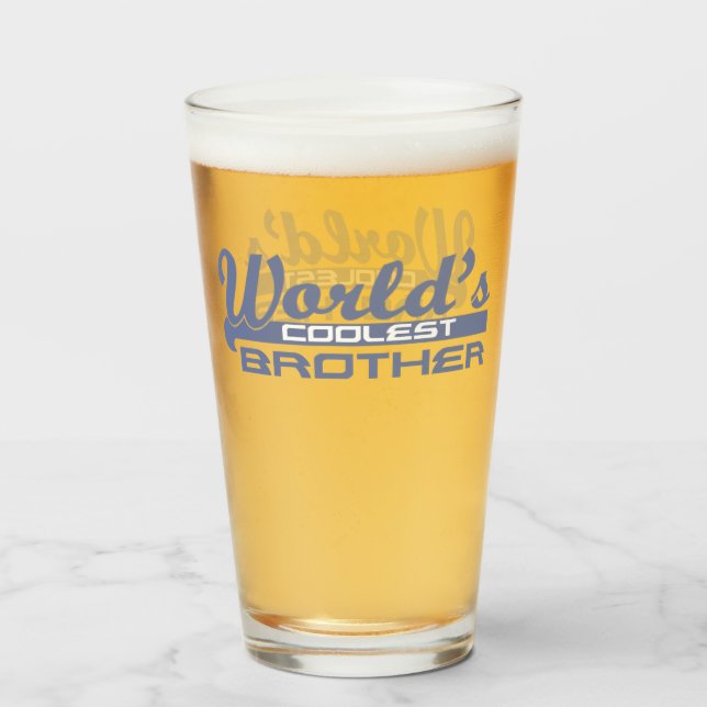 World's Coolest Brother Glass (Front Filled)