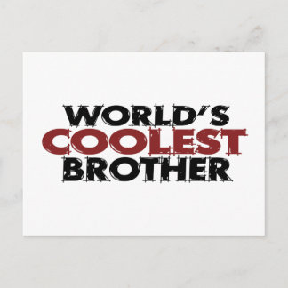 Worlds Coolest Brother Postcard
