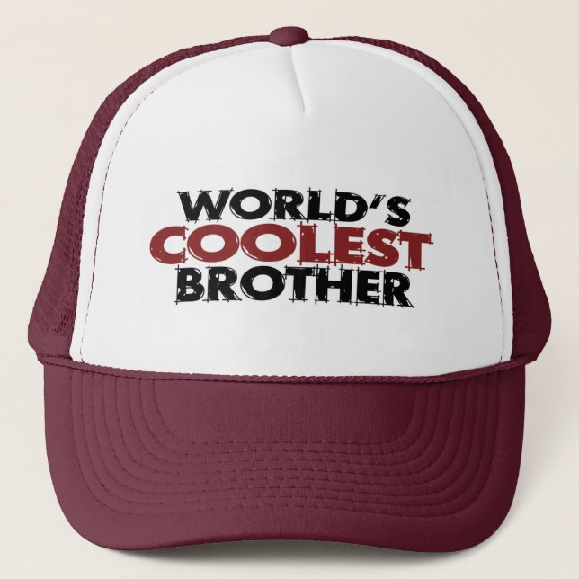 Worlds Coolest Brother Trucker Hat (Front)