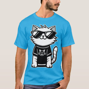 Worlds Coolest Cat with Sunglasses Red T-Shirt