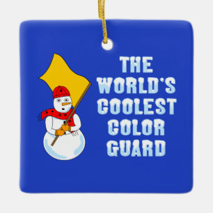 World's Coolest Colour Guard Ceramic Ornament