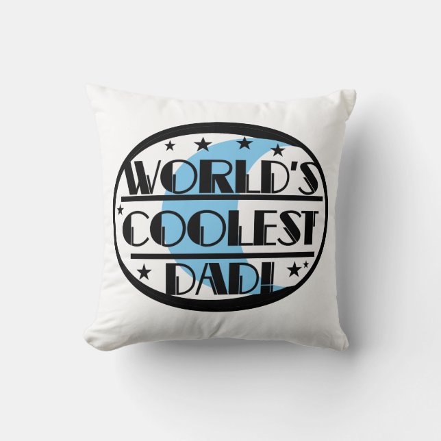 World's Coolest Dad Gifts Cushion (Front)
