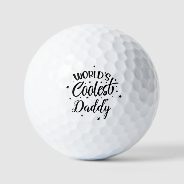 World's Coolest Daddy Father's Day Gift Golf Balls (Front)