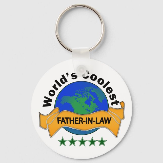 World's Coolest Father-In-Law Key Ring (Front)