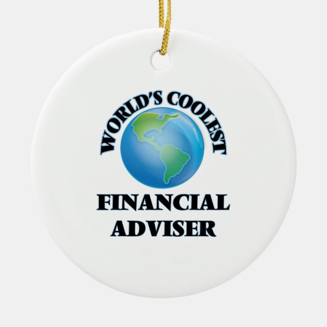 World's coolest Financial Adviser Ceramic Tree Decoration (Front)