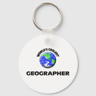 World's Coolest Geographer Key Ring