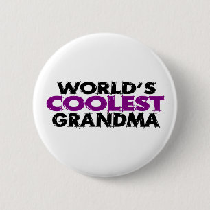 Worlds Coolest Grandma 6 Cm Round Badge