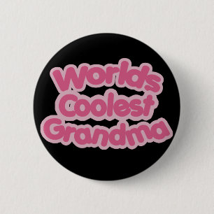 Worlds Coolest Grandma 6 Cm Round Badge