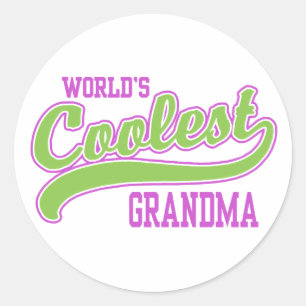 World's Coolest Grandma Classic Round Sticker
