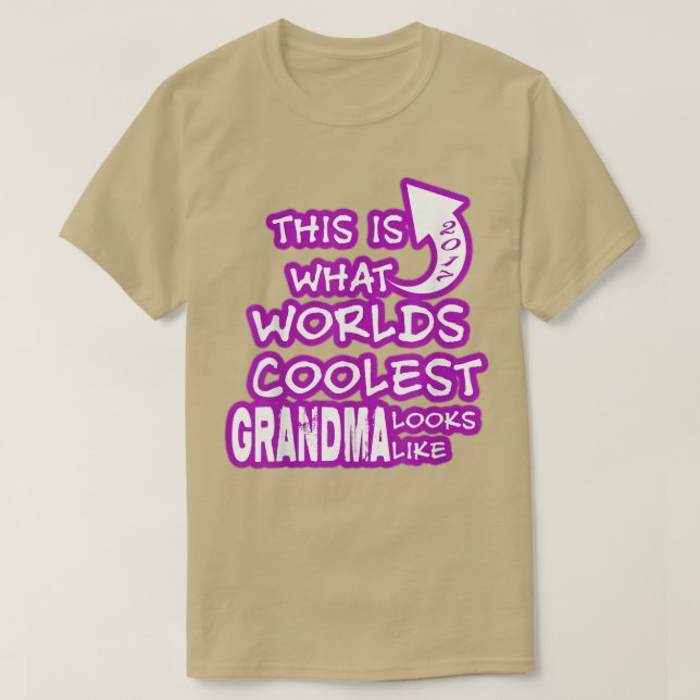 Worlds coolest Grandma  T-Shirt (Design Front)