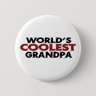 Worlds Coolest Grandpa 6 Cm Round Badge