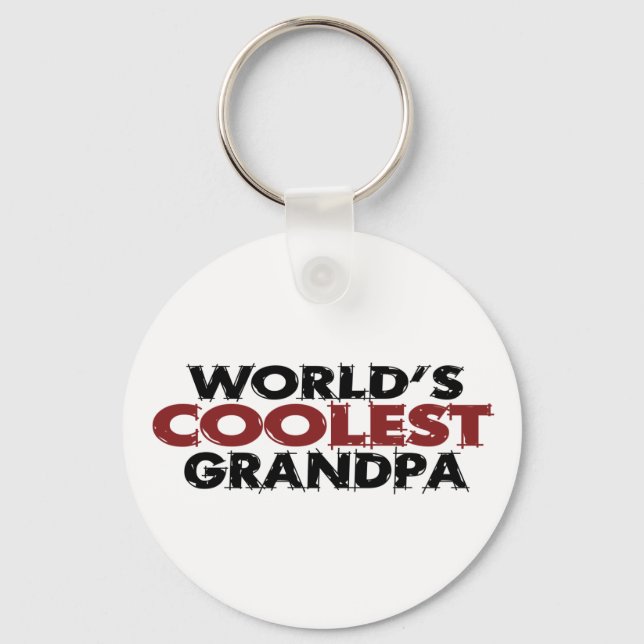 Worlds Coolest Grandpa Key Ring (Front)
