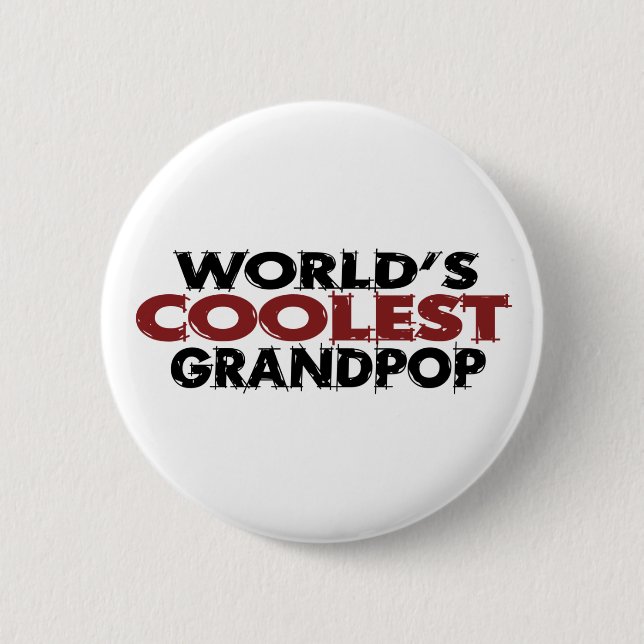 Worlds Coolest Grandpop 6 Cm Round Badge (Front)