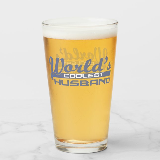 World's Coolest Husband Glass (Front Filled)