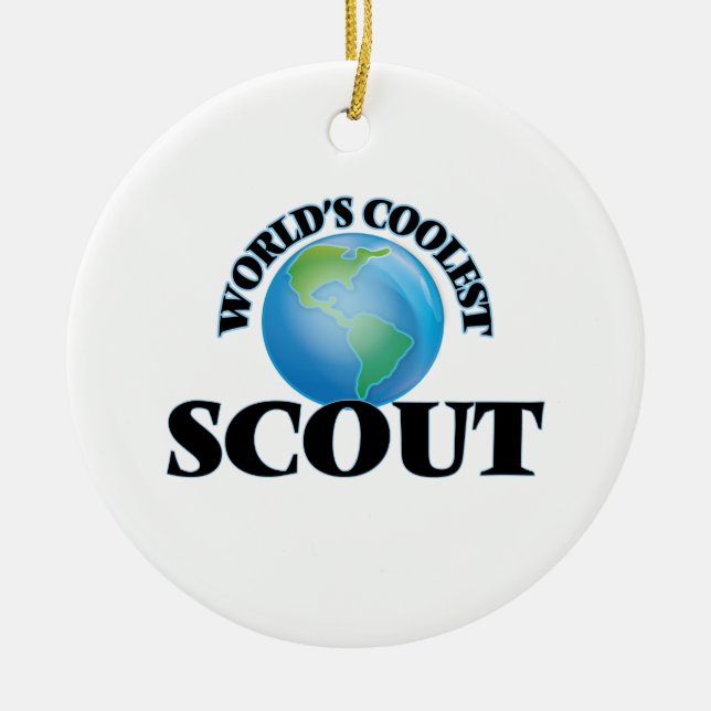 World's coolest Scout Ceramic Tree Decoration (Front)