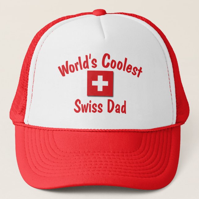World's Coolest Swiss Dad Trucker Hat (Front)