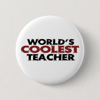 Worlds Coolest Teacher 6 Cm Round Badge