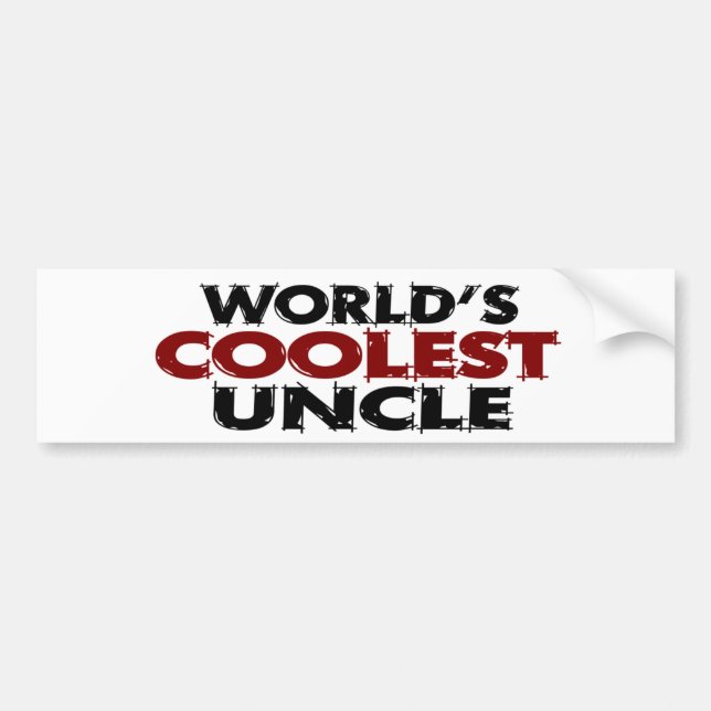 Worlds Coolest Uncle Bumper Sticker (Front)