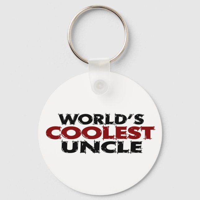 Worlds Coolest Uncle Key Ring (Front)