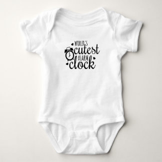 World's Cutest Alarm Clock Baby Bodysuit