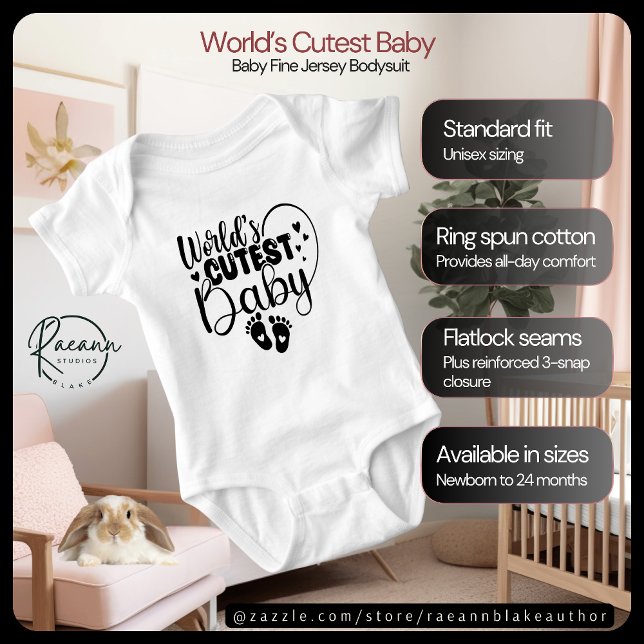 World's Cutest Baby Jersey Bodysuit (Creator Uploaded)