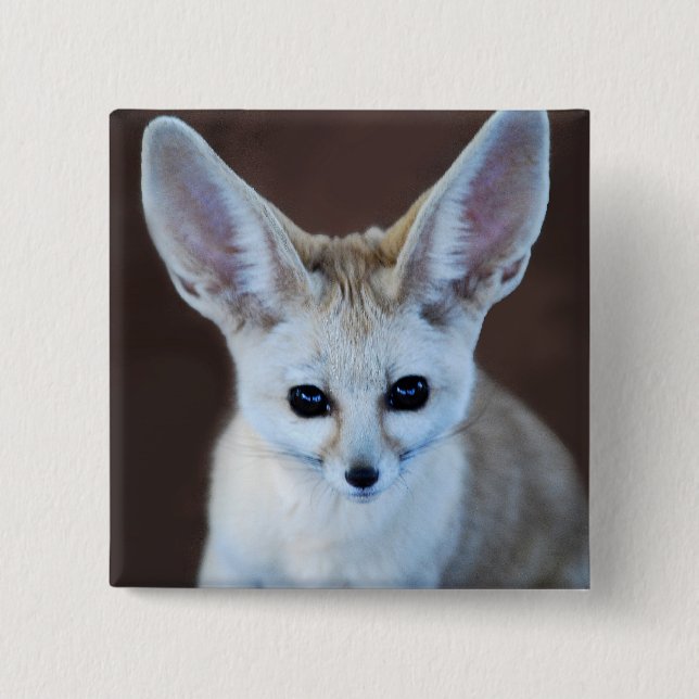 Worlds Cutest Fennec Fox 15 Cm Square Badge (Front)