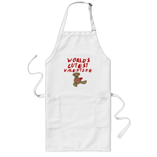 World's Cutest Valentine Long Apron (Front)