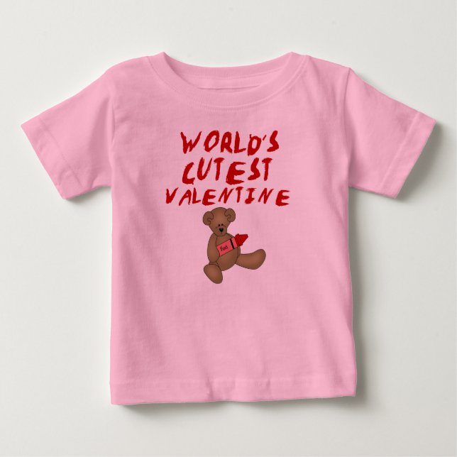 World's Cutest Valentine  Tshirts and Gifts (Front)