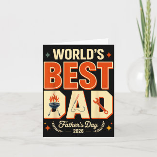 Worlds dad 2026 grilling fishing handyman father card