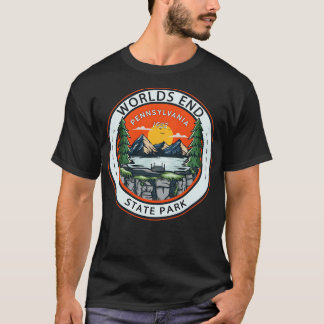Worlds End State Park Pennsylvania Badge T-Shirt