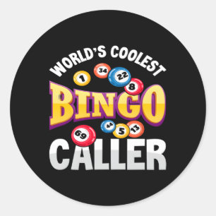 World'S Est Bingo Caller Bingo Player Classic Round Sticker