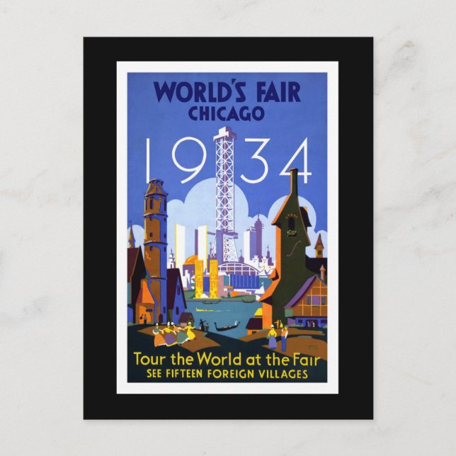"World's Fair, Chicago 1934" Vintage Postcard (Front)