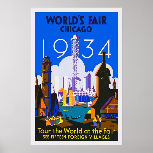 World's Fair Chicago Vintage Poster (Front)