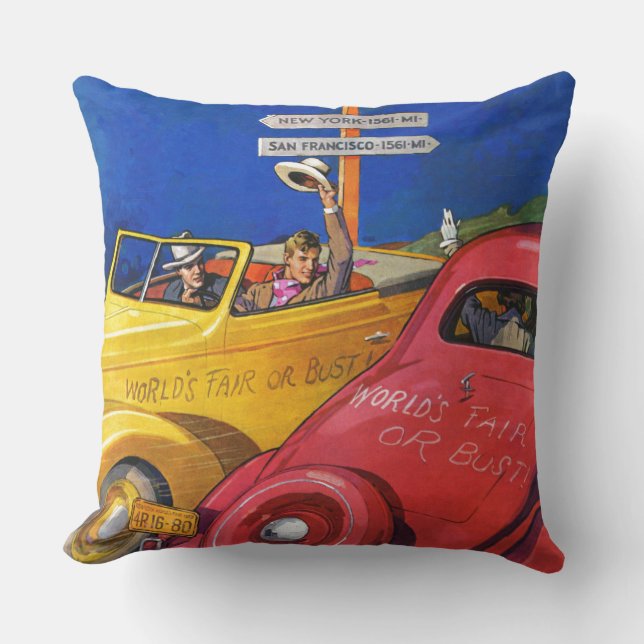 World's Fair or Bust Cushion (Front)