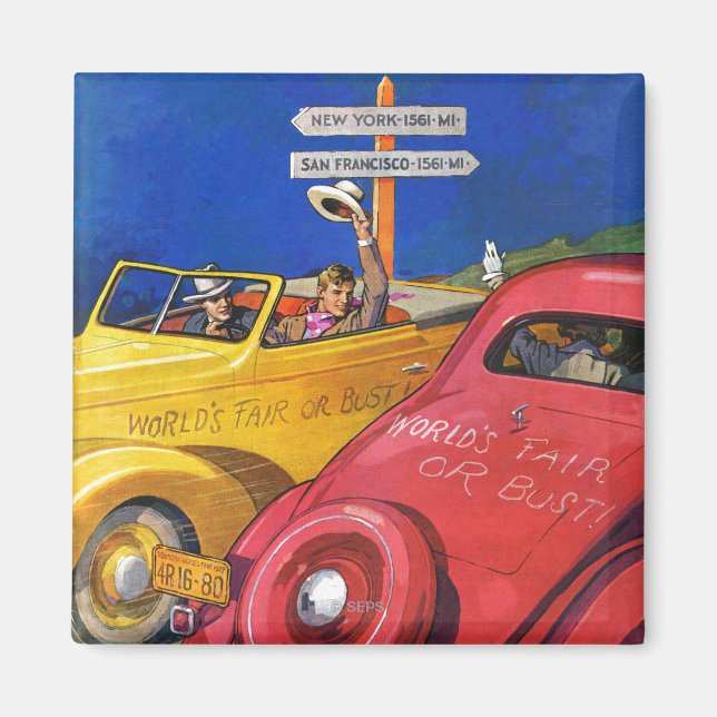 World's Fair or Bust Magnet (Front)