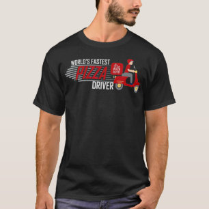 Worlds Fastest Pizza Driver pizza delivery kids me T-Shirt