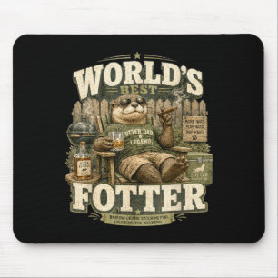 Worlds fotter otter dad legend humour pun birthday mouse pad