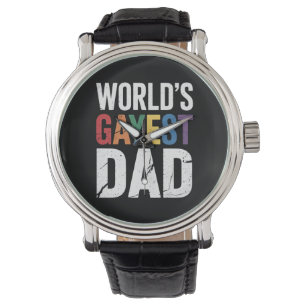 World's Gayest Dad LGBTQ Gay Pride Ally Rainbow Watch