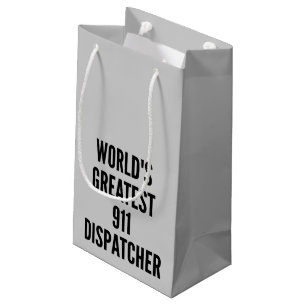 Worlds Greatest 911 Dispatcher Small Gift Bag