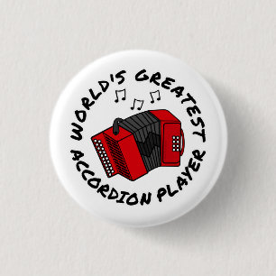 World's Greatest Accordion Player Funny 3 Cm Round Badge