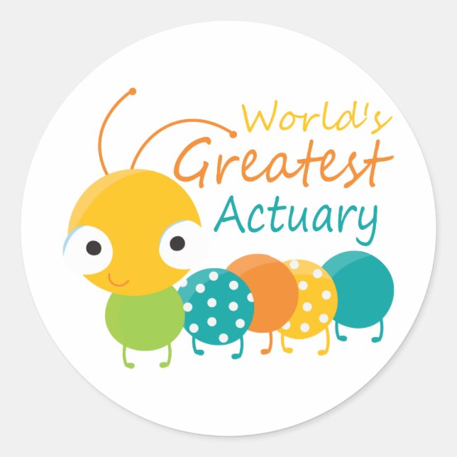 World's Greatest Actuary Classic Round Sticker (Front)
