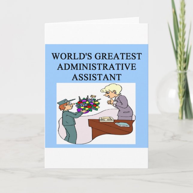 world's greatest administrative assistant card (Front)