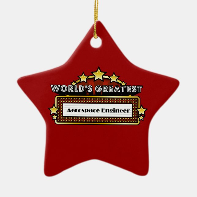 World's Greatest Aerospace Engineer Ceramic Tree Decoration (Front)