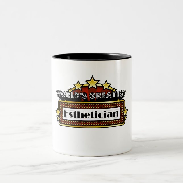 World's Greatest Aesthetician Two-Tone Coffee Mug (Center)