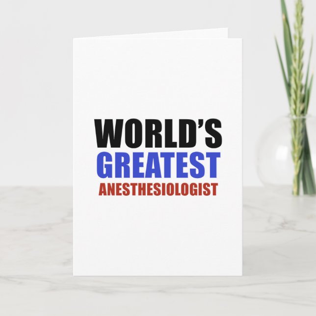 World's greatest Anaesthesiologist Card (Front)