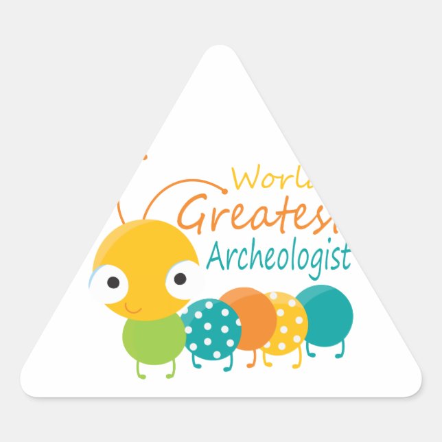 World's Greatest Archaeologist Triangle Sticker (Front)