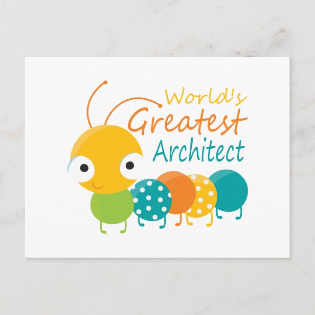 World's Greatest Architect Postcard (Front)