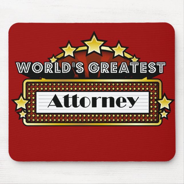 World's Greatest Attorney Mouse Pad (Front)