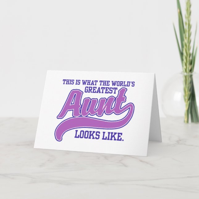 World's Greatest Aunt Card (Front)